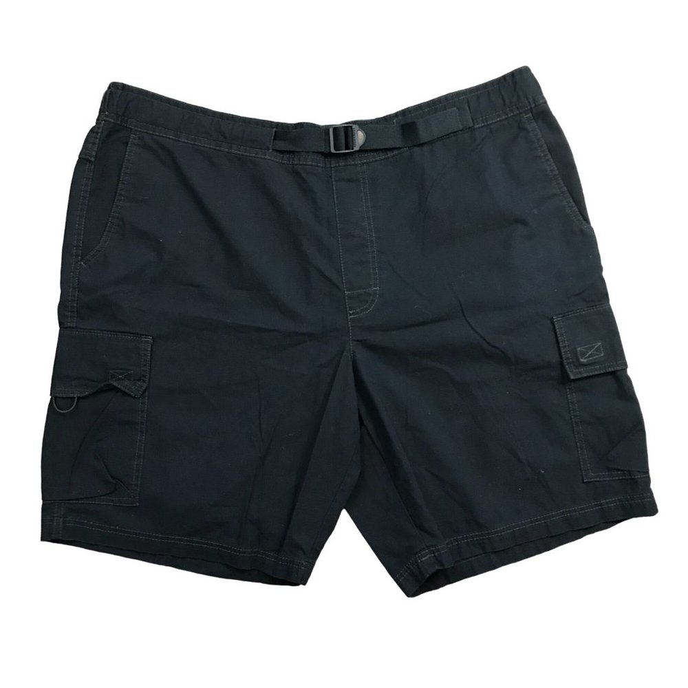G.H. Bass & Co. 100% Cotton Black Cargo‎ Shorts Men's Size 42 Attached Belt